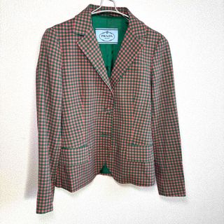 PRADA - 美品 PRADA ポリエステル 比翼ボタン ミドル丈 PRADA - 美品 PRADA ポリエステル 比翼ボタン ミドル丈