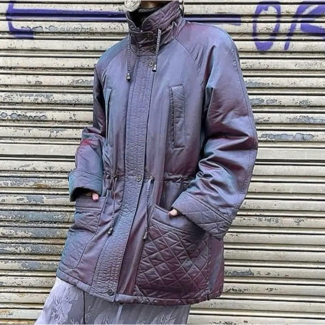 vintage FLEET STREET パープル偏光紫色 モッズコートブルゾンの vintage FLEET STREET パープル偏光紫色 モッズコートブルゾンの