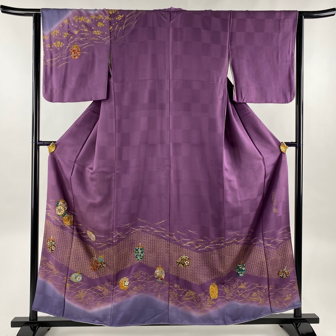 訪問着 身丈157.5cm 裄丈63.5cm 正絹 名品 【中古】 訪問着 身丈157.5cm 裄丈63.5cm 正絹 名品 【中古】