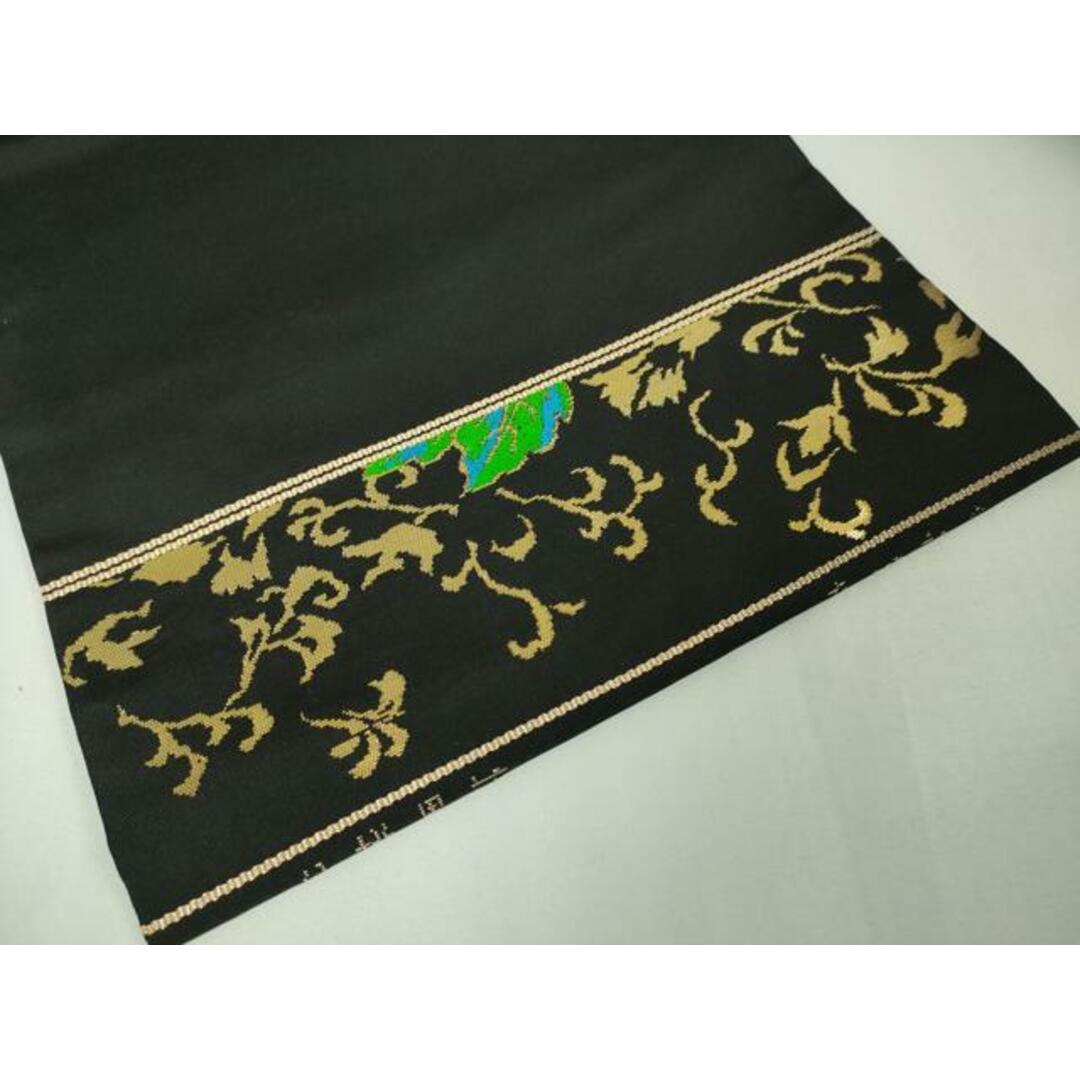 平和屋本店□極上 夏物 九寸名古屋帯 総刺繍 十二支 黒地 金糸 逸品 平和屋本店□極上 夏物 九寸名古屋帯 総刺繍 十二支 黒地 金糸 逸品