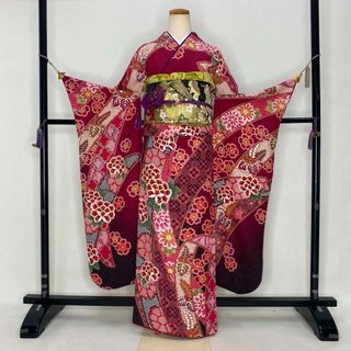 成人式結婚式振袖京友禅京都着物フルセット手描き 成人式結婚式振袖京友禅京都着物フルセット手描き