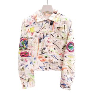 HERMES - エルメス デニムジャケット ゴルチエ期 裏シルク総柄 HERMES - エルメス デニムジャケット ゴルチエ期 裏シルク総柄