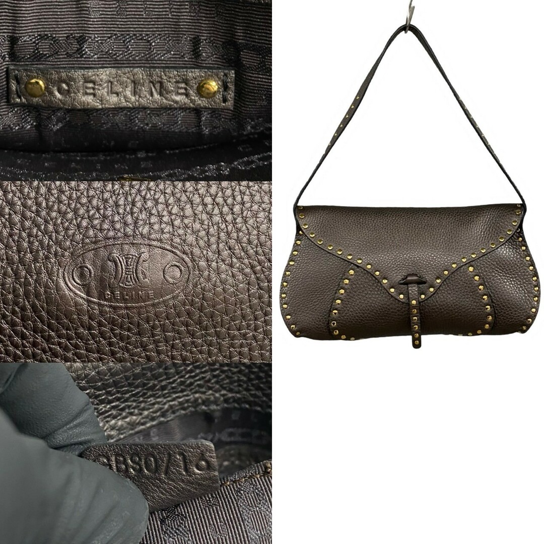 未使用保管品 希少品 CELINE セリーヌ スタッズ レザー 本革 未使用保管品 希少品 CELINE セリーヌ スタッズ レザー 本革