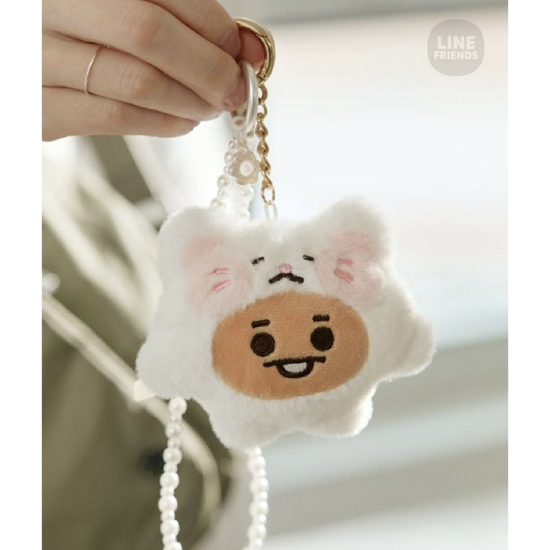 BT21 - 【新品】ベビー ぬいぐるみキーリング(FLUFFY) SHOOKY 白 BT21 - 【新品】ベビー ぬいぐるみキーリング(FLUFFY) SHOOKY 白