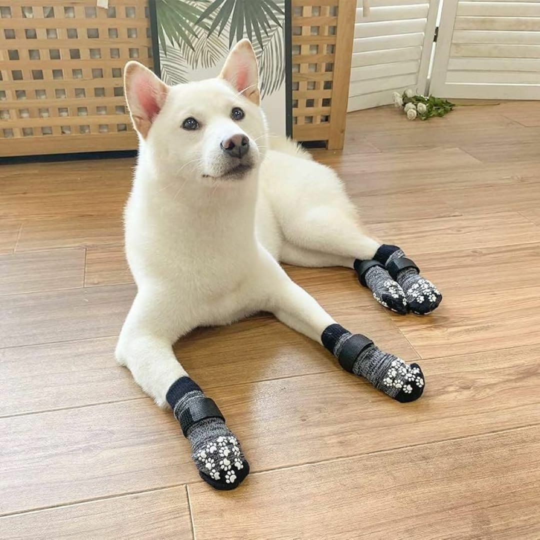 犬 靴下 滑り止め 犬用 ソックス マジックテープ付き 脱げない 滑らない その他のペット用品(犬)の商品写真