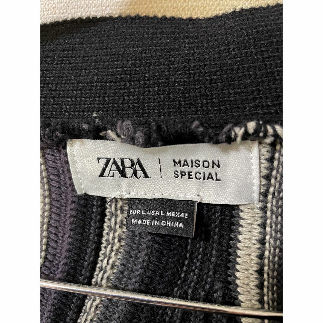 Lサイズ ZARA × MAISON SPECIAL ジャカードカーディガン Lサイズ ZARA × MAISON SPECIAL ジャカードカーディガン