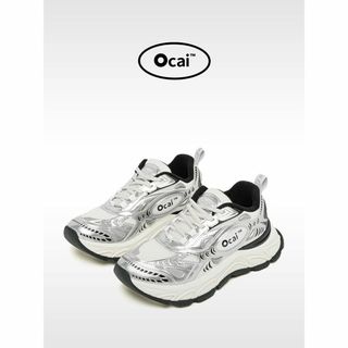 新品 Ocaiオカイ Runtech3.0 厚底スニーカー シルバー 大人気公式(スニーカー)