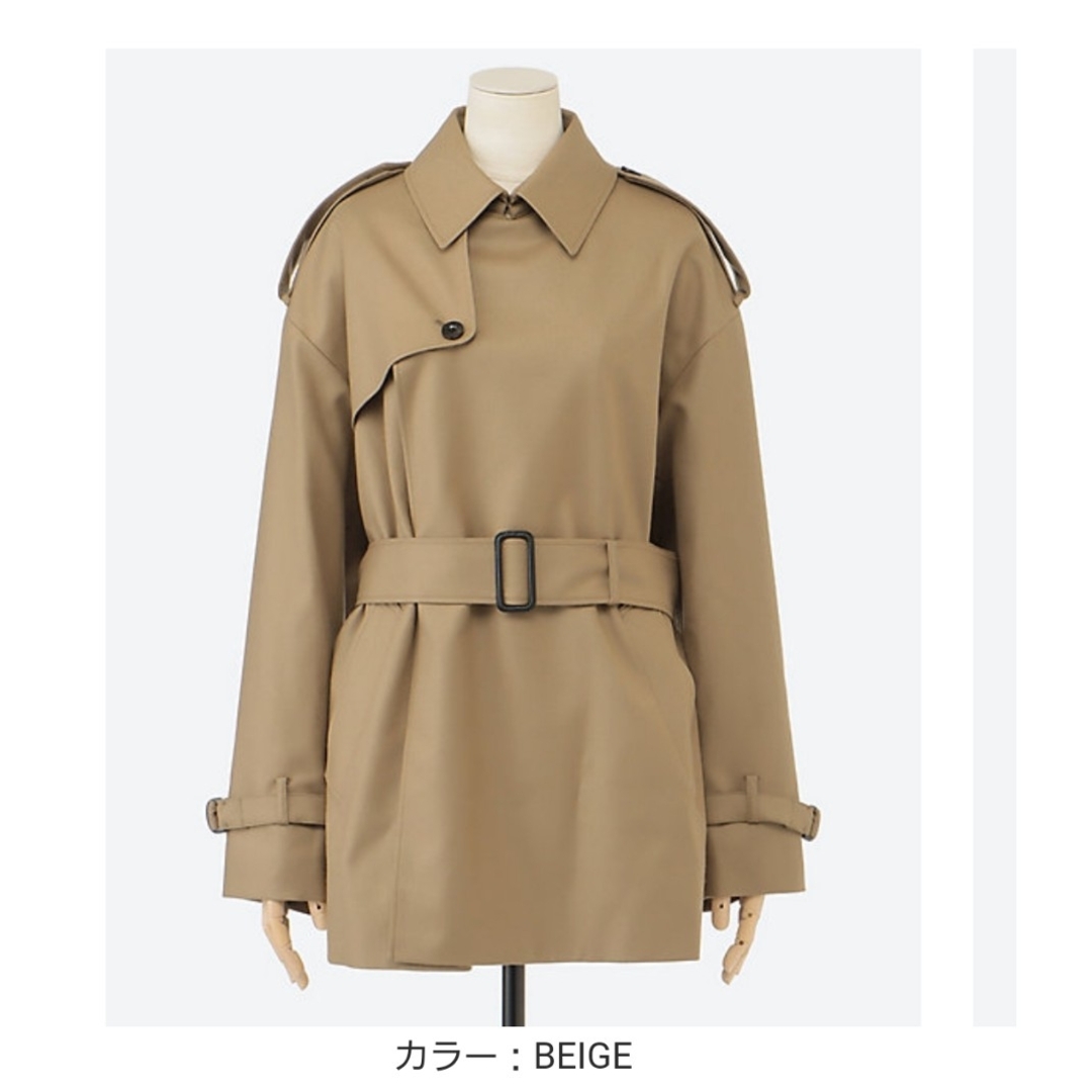 HYKE - 【HYKE(ハイク)】FLANNEL SHORT TRENCH COATの通販 by に HYKE - 【HYKE(ハイク)】FLANNEL SHORT TRENCH COATの通販 by に
