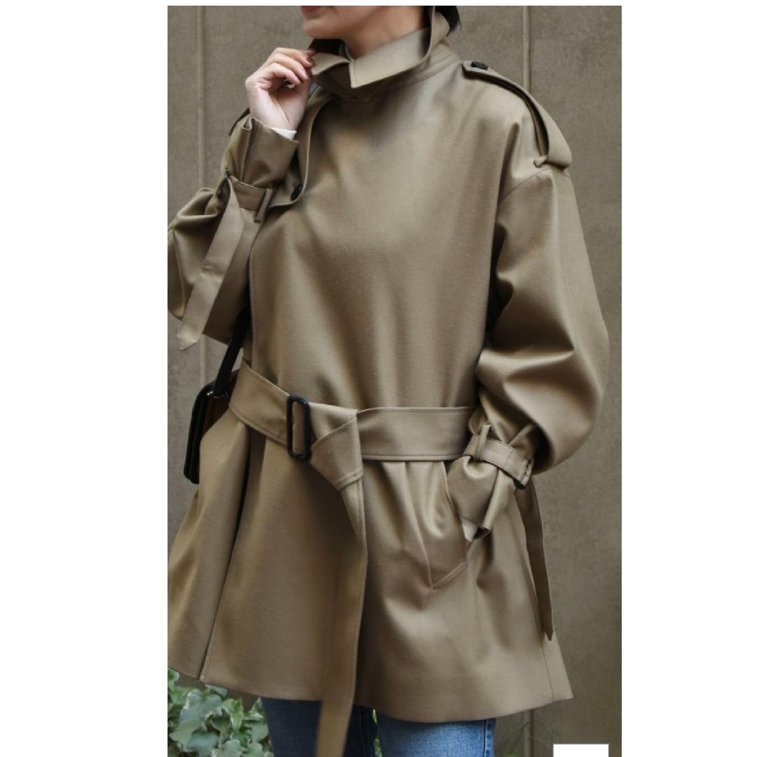 HYKE - 【HYKE(ハイク)】FLANNEL SHORT TRENCH COATの通販 by に HYKE - 【HYKE(ハイク)】FLANNEL SHORT TRENCH COATの通販 by に