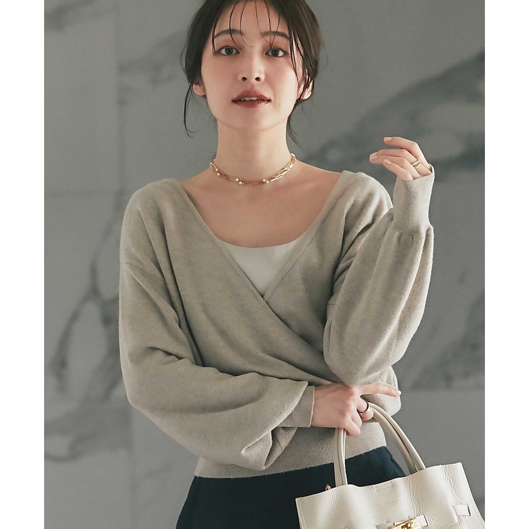 La boutique BonBon - La boutique BonBon 2WAYラメカシュクールニット