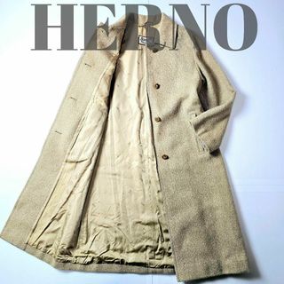 HERNO - 新品同ヘルノ ロングコート エコファー キャメル sz44の HERNO - 新品同ヘルノ ロングコート エコファー キャメル sz44の
