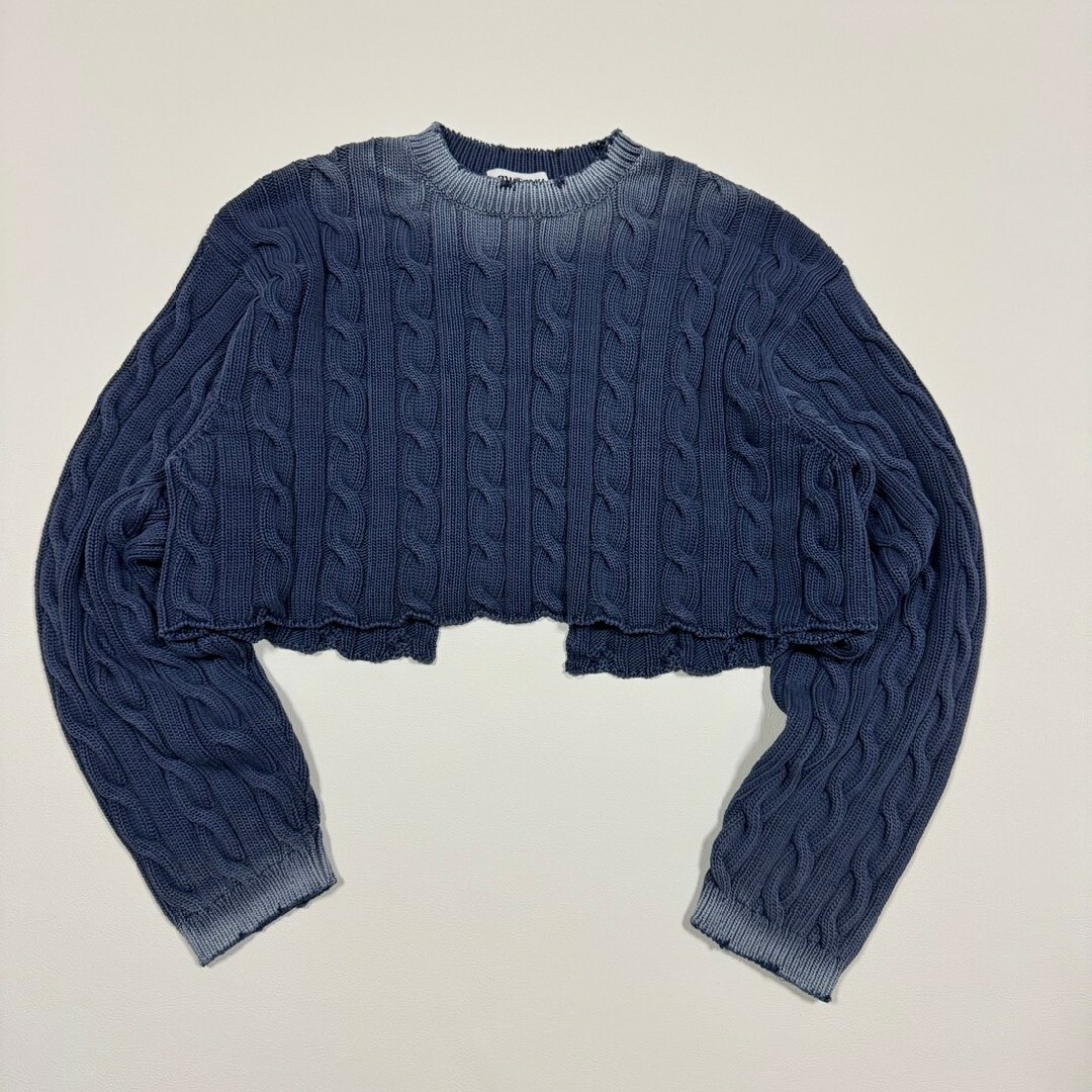 MIU MIU - miumiu ミュウミュウ クロップド コットン ニット 38 MIU MIU - miumiu ミュウミュウ クロップド コットン ニット 38