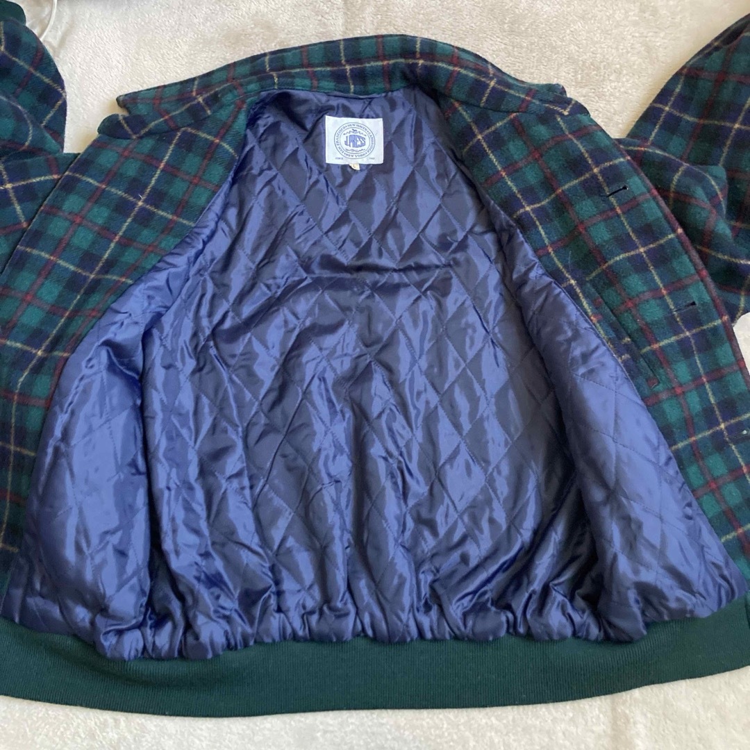 J.PRESS ウール ブルゾン ジャケット チェック 中綿ジャケット J.PRESS ウール ブルゾン ジャケット チェック 中綿ジャケット