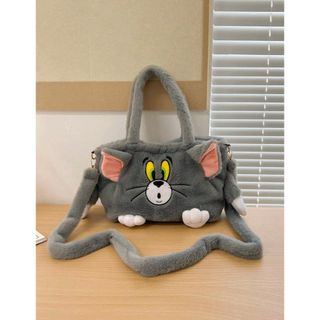 トムとジェリー　もこもこショルダーバッグ　ハンドバッグ(ショルダーバッグ)