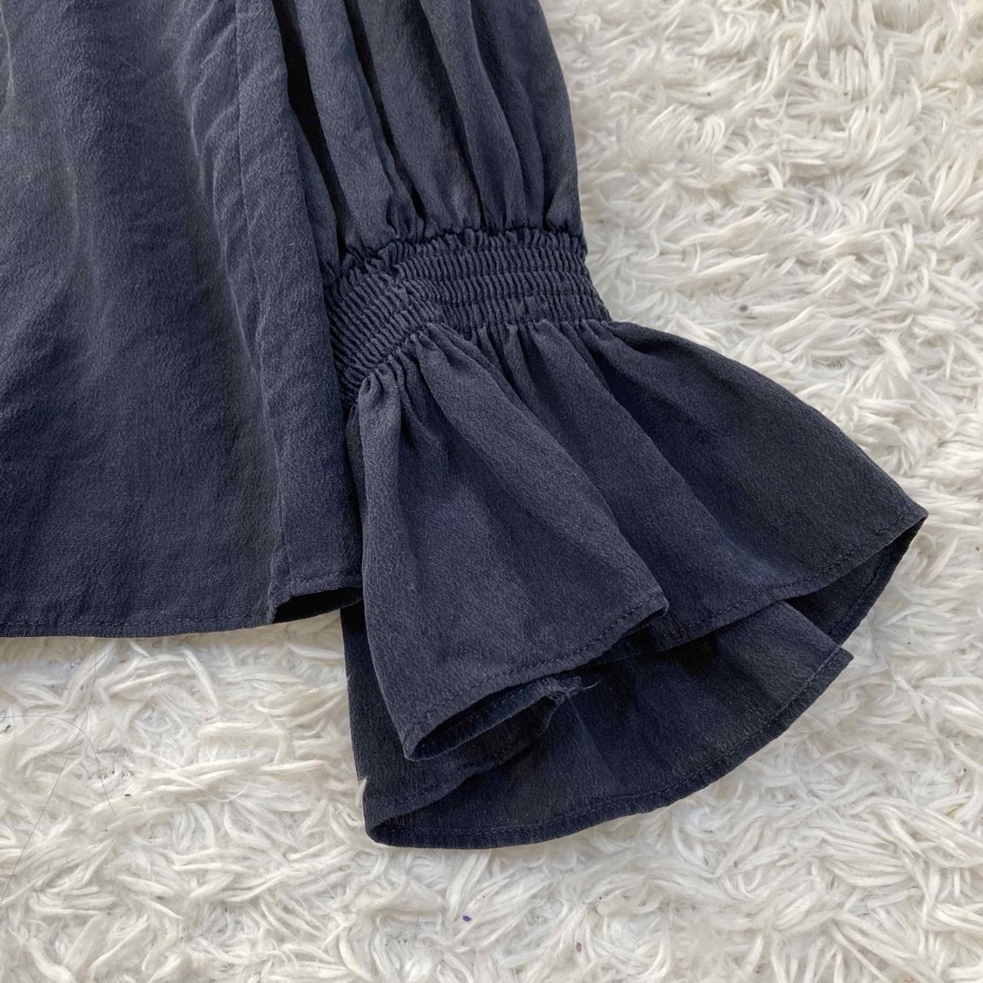 美品♡ ANAYI シルクデシン デザインスリーブブラウス プル 美品♡ ANAYI シルクデシン デザインスリーブブラウス プル