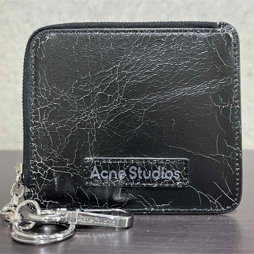 Acne Studios - ACNE STUDIOS ジップレザーウォレット ブラック Acne Studios - ACNE STUDIOS ジップレザーウォレット ブラック
