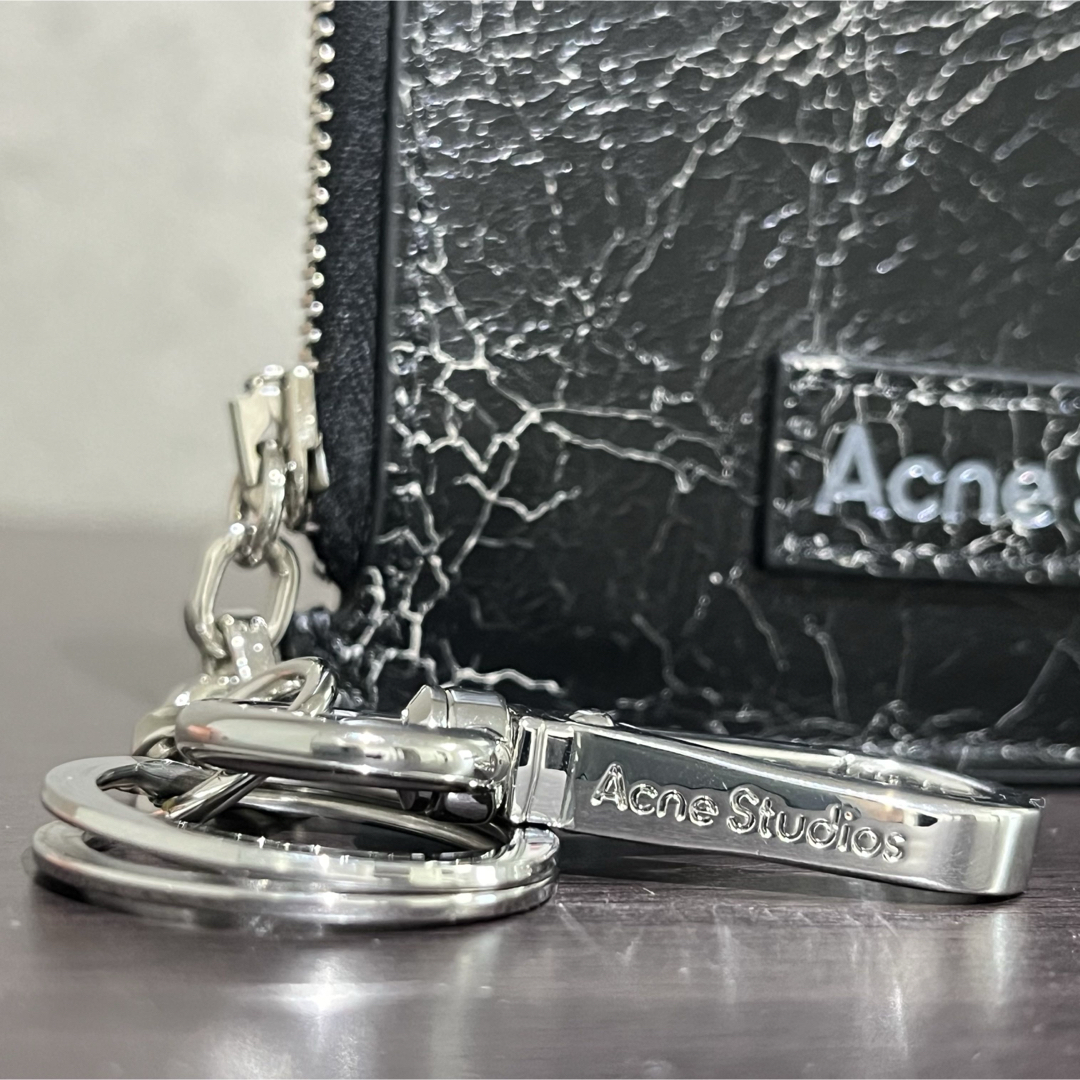 Acne Studios - ACNE STUDIOS ジップレザーウォレット ブラック Acne Studios - ACNE STUDIOS ジップレザーウォレット ブラック
