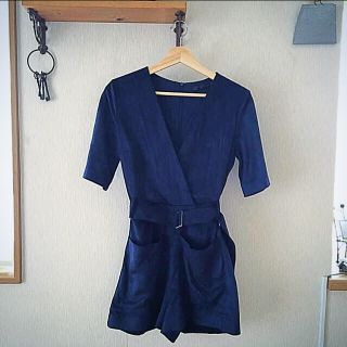 ザラ(ZARA)のZARA♡ネイビーオールインワン(ミニワンピース)