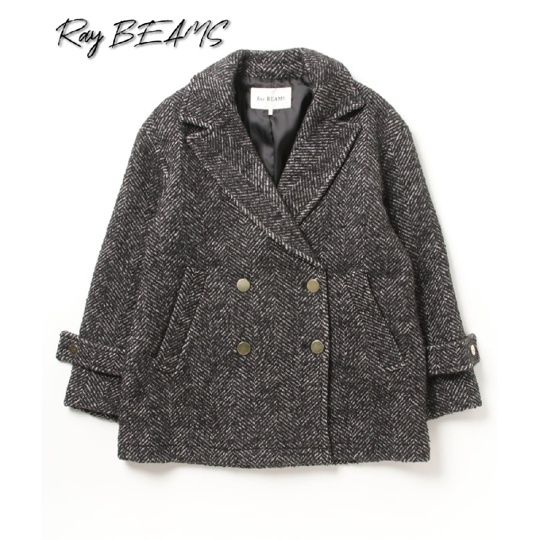 Ray BEAMS ツイード ダブル ハーフ コート その他 Ray BEAMS ツイード ダブル ハーフ コート その他