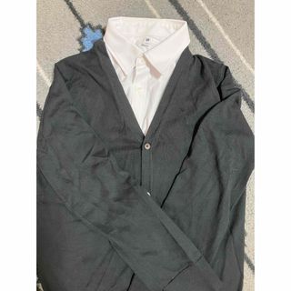 ユニクロ(UNIQLO)のワイシャツとカーディガンセット150cm(カーディガン)