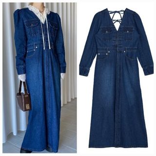 Ameri VINTAGE(ワンピース ・ ブルー・ネイビー/青色系)の Ameri VINTAGE(ワンピース ・ ブルー・ネイビー/青色系)の