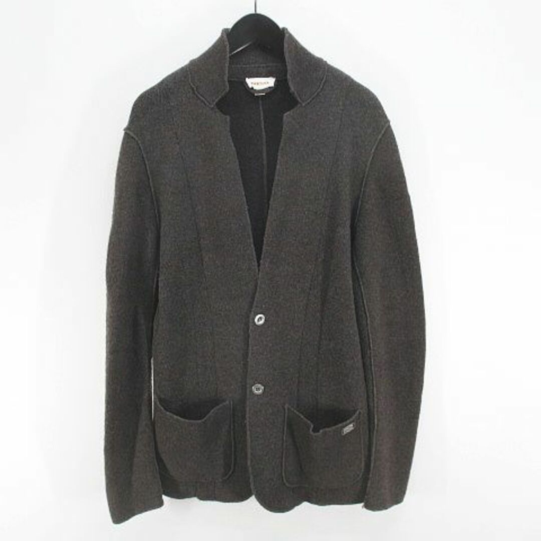 DIESEL - DIESEL ニット ジャケット S 灰系 グレー シングル DIESEL - DIESEL ニット ジャケット S 灰系 グレー シングル