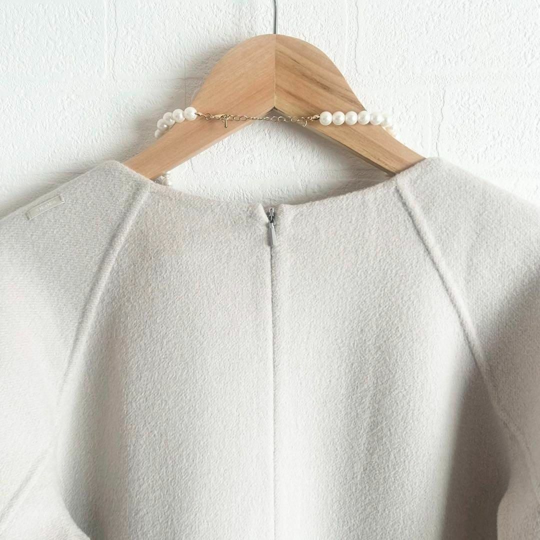 MAXMARA ひざ丈ワンピース ベージュ クチートアマーノ 38 MAXMARA ひざ丈ワンピース ベージュ クチートアマーノ 38