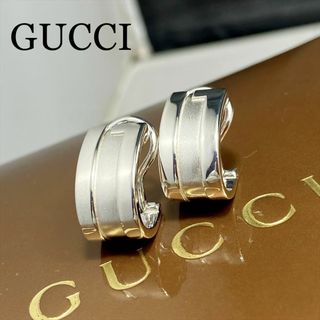 GUCCI - 新品仕上 廃盤 希少 グッチ GUCCI ポスト付 ピアス イヤリング シルバー