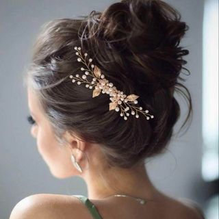ヘッドドレス 海外 結婚式 清楚 コーム フラワー 花 ブライダル 甘め