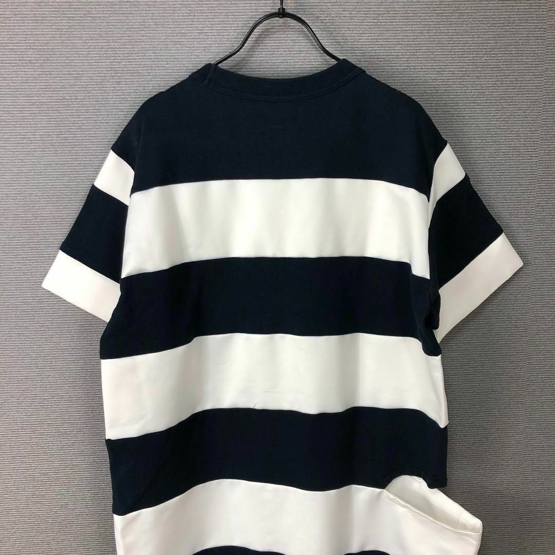sacai Satin panel dress ボーダー 2 ブラック ホワイト sacai Satin panel dress ボーダー 2 ブラック ホワイト