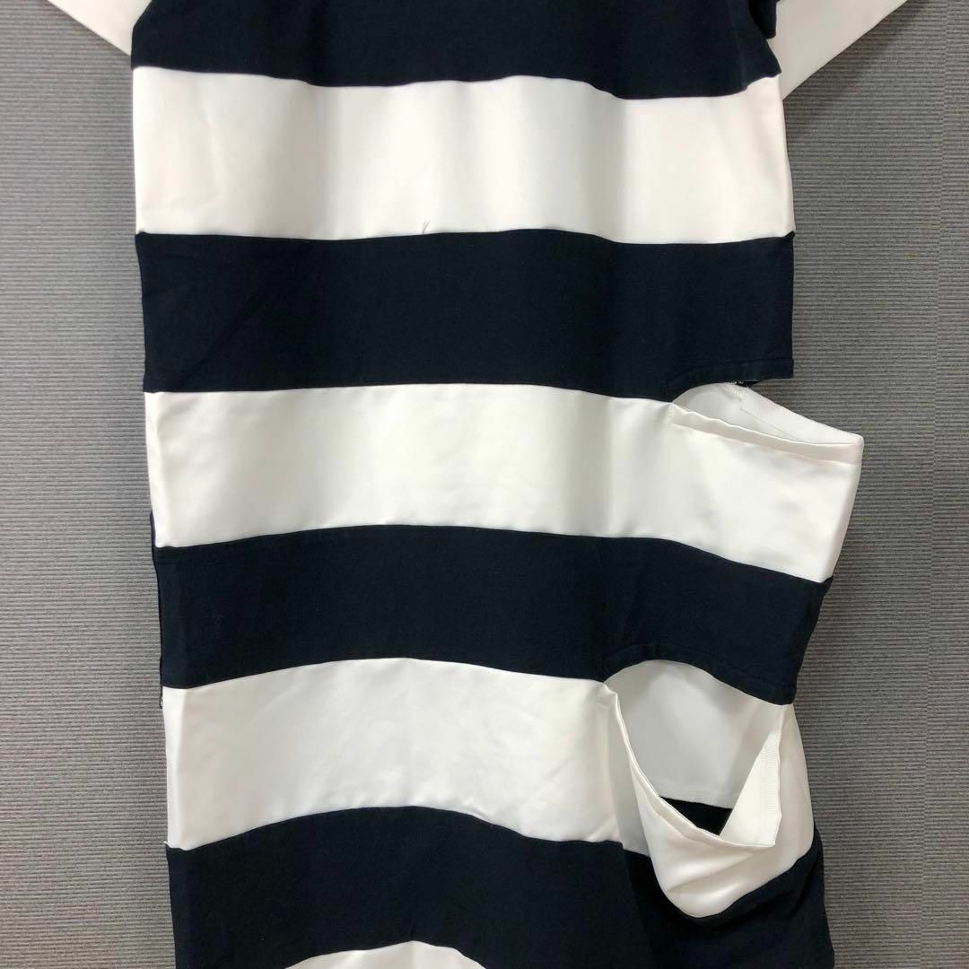 sacai Satin panel dress ボーダー 2 ブラック ホワイト sacai Satin panel dress ボーダー 2 ブラック ホワイト