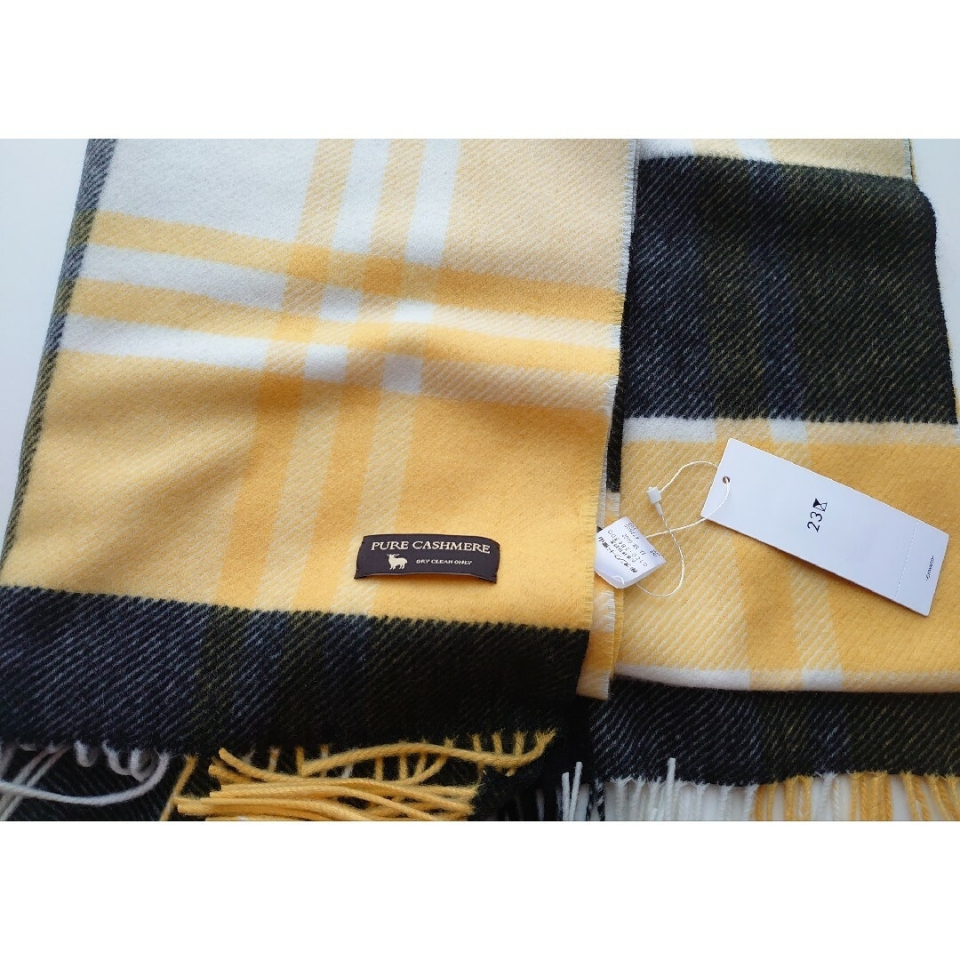23区 完売 カシミヤチェック柄ストール カシミヤ100% マフラー