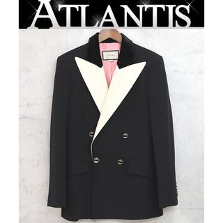 【セール 登場から人気沸騰】 GUCCI - GUCCI正規品ラムレザージャケット42ブラックテーラードジャケット革ジャン羊革の通販|ラクマ ジャケット・アウター