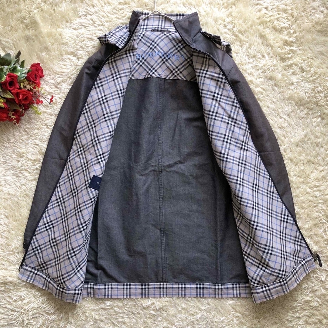 BURBERRY LONDON♪スプリングコート チェック フード 大きめ BURBERRY LONDON♪スプリングコート チェック フード 大きめ