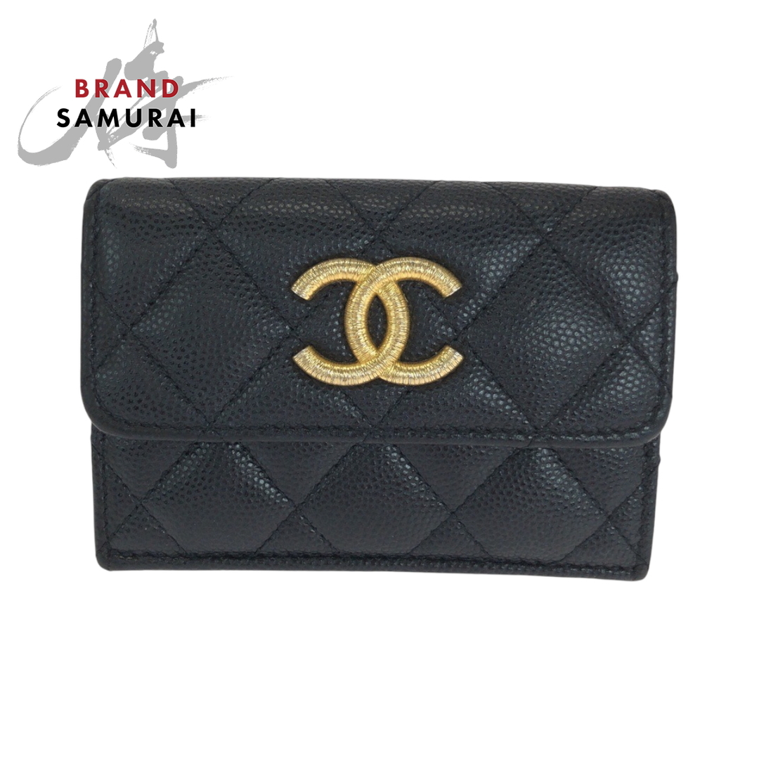 美品 CHANEL シャネル マトラッセ ココマーク ブラック 黒 美品 CHANEL シャネル マトラッセ ココマーク ブラック 黒