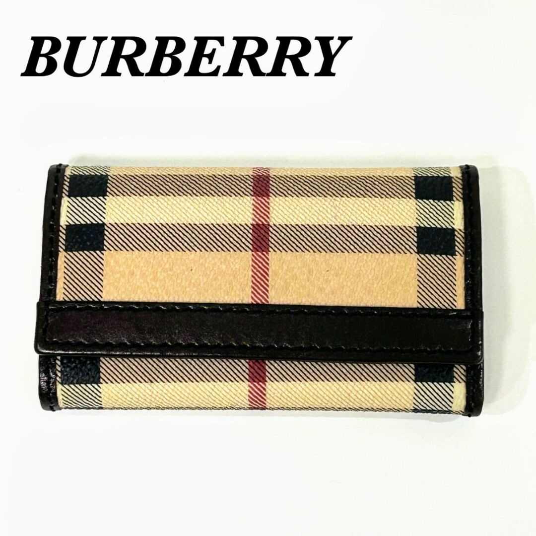 BURBERRY バーバリー 6連キーケース PVC レザー ノバチェック BURBERRY バーバリー 6連キーケース PVC レザー ノバチェック
