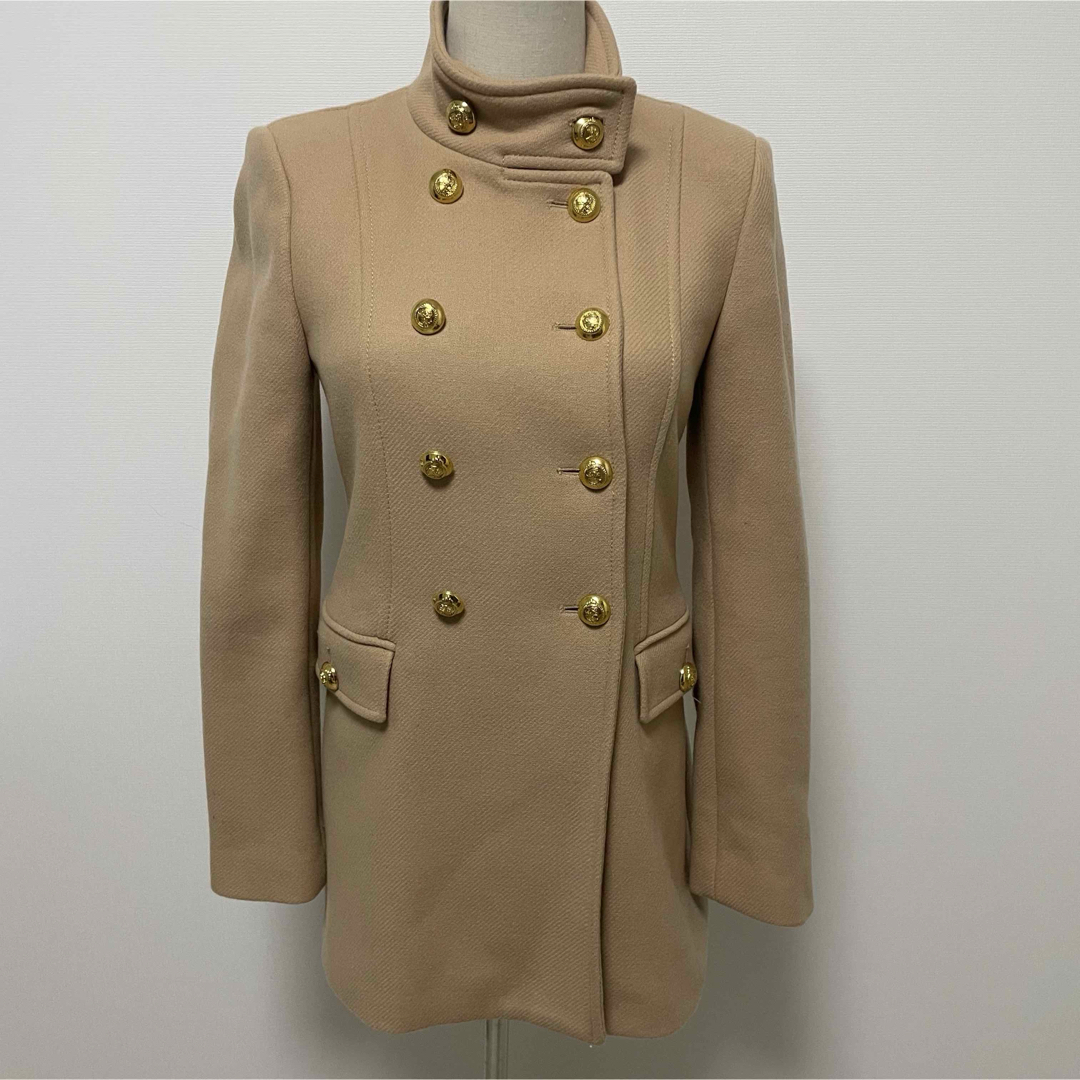 ZARA - ZARA ナポレオンコート ダブルブレスト 金ボタン 美品 ZARA - ZARA ナポレオンコート ダブルブレスト 金ボタン 美品