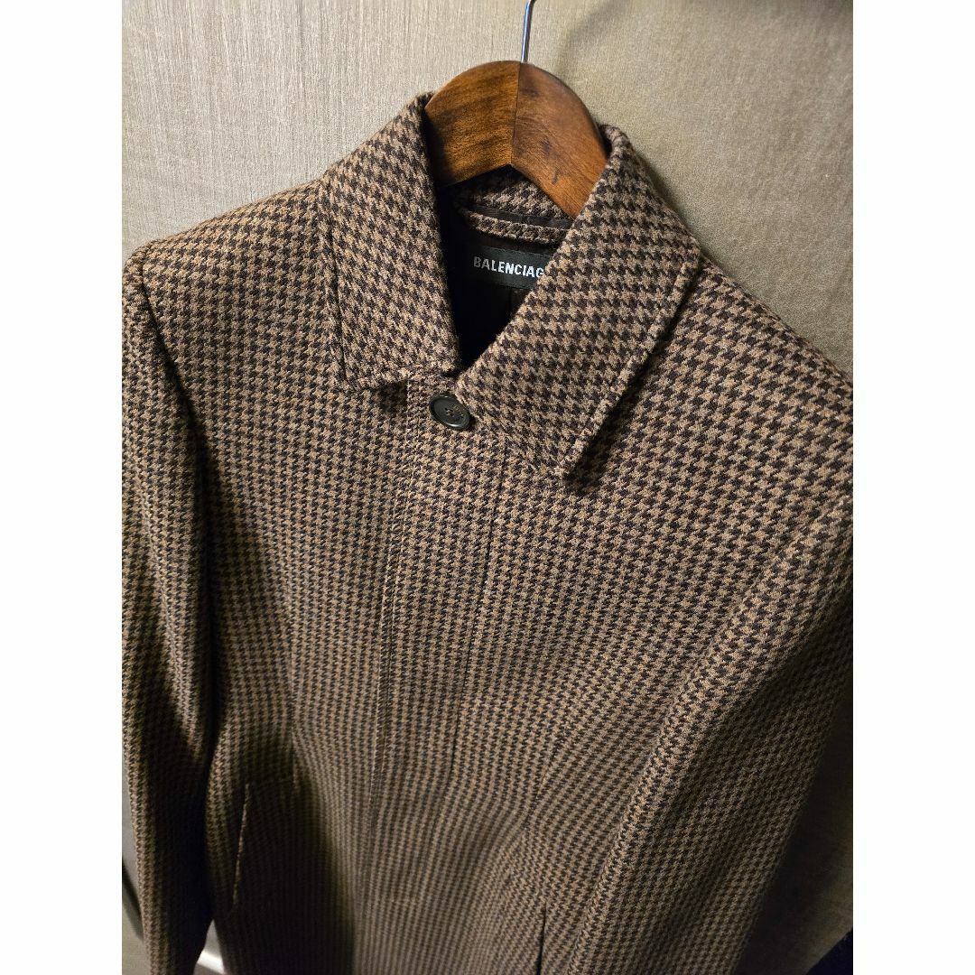 BALENCIAGA - BALENCIAGA Houndstooth Coat 千鳥格子 2019FWの BALENCIAGA - BALENCIAGA Houndstooth Coat 千鳥格子 2019FWの
