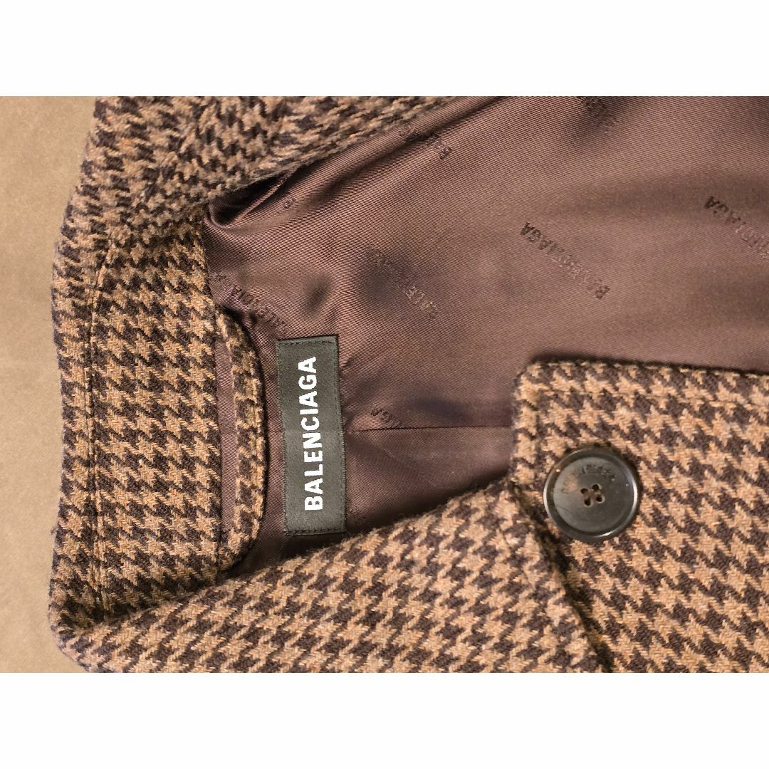BALENCIAGA - BALENCIAGA Houndstooth Coat 千鳥格子 2019FWの BALENCIAGA - BALENCIAGA Houndstooth Coat 千鳥格子 2019FWの
