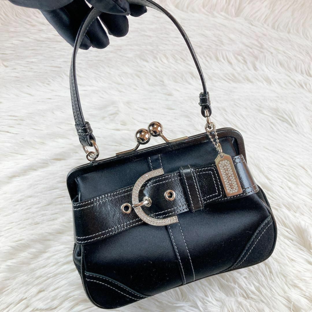 ✨美品✨COACH コーチ ハンドバッグ ミニバッグ がま口 ビジュー ✨美品✨COACH コーチ ハンドバッグ ミニバッグ がま口 ビジュー
