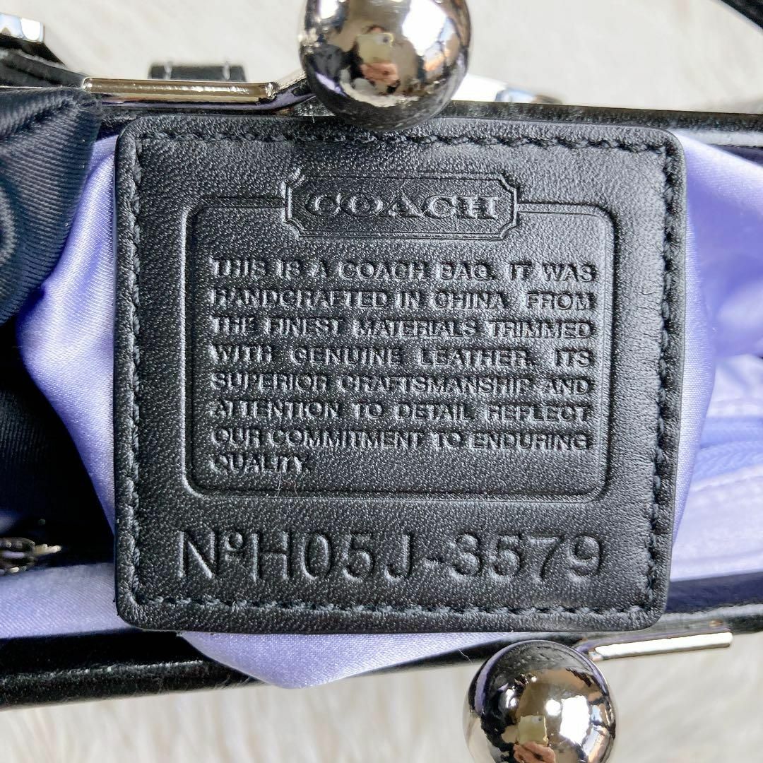 ✨美品✨COACH コーチ ハンドバッグ ミニバッグ がま口 ビジュー ✨美品✨COACH コーチ ハンドバッグ ミニバッグ がま口 ビジュー