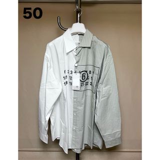 エムエムシックス(MM6)の新品 50 MM6 メゾン マルジェラ 24ss 再構築ロゴシャツ 17303(シャツ)