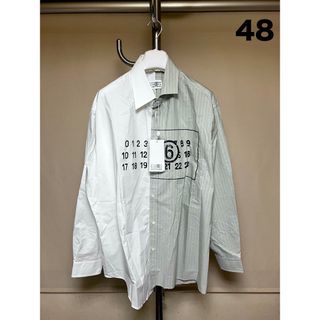 エムエムシックス(MM6)の新品 48 MM6 メゾン マルジェラ 24ss 再構築ロゴシャツ 17302(シャツ)