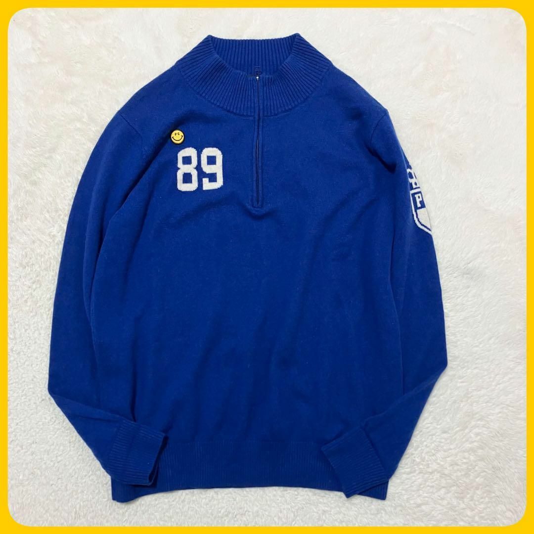 美品 パーリーゲイツ カシミヤ混 ハーフジップ ニット サイズ6 美品 パーリーゲイツ カシミヤ混 ハーフジップ ニット サイズ6