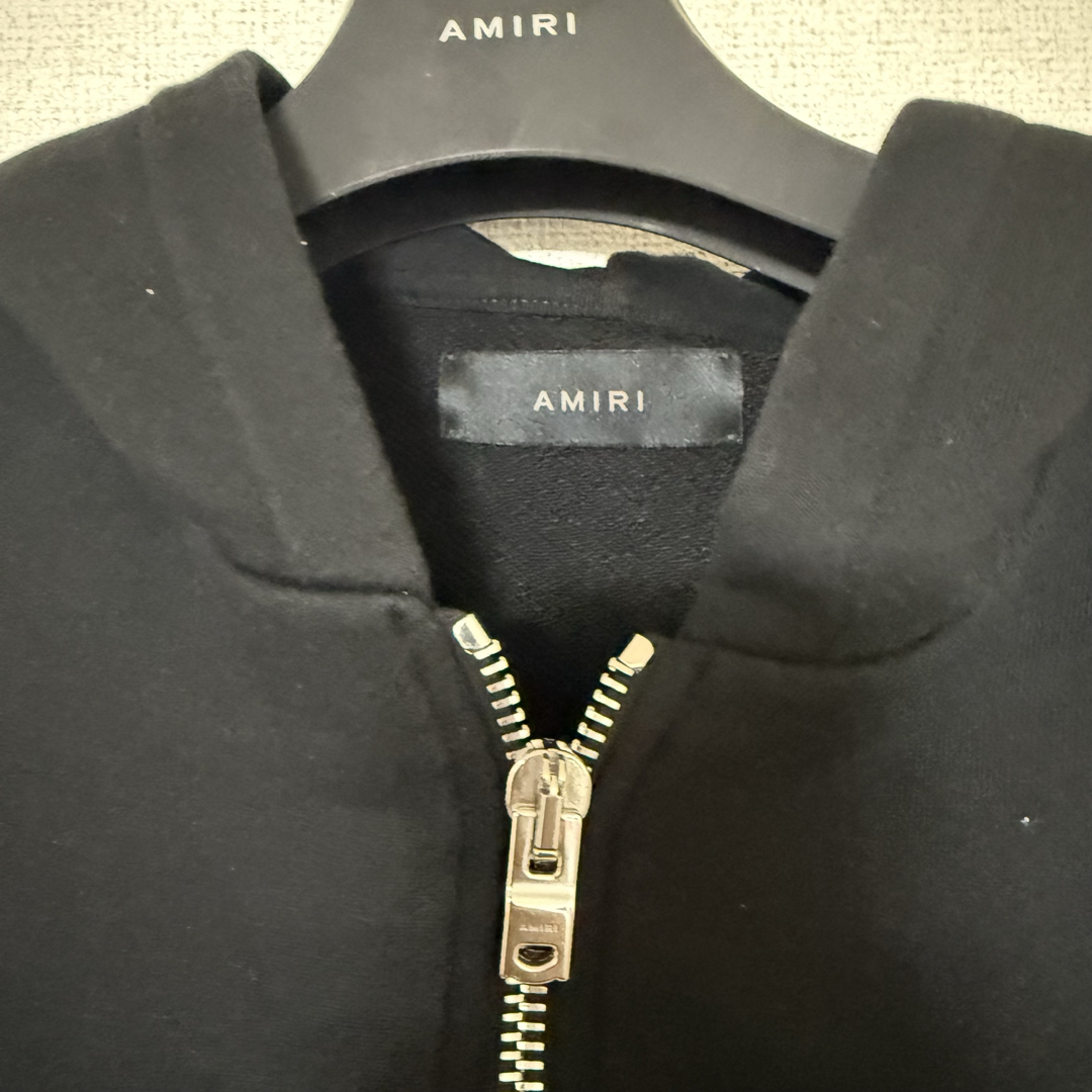 AMIRI - 【国内正規】AMIRI ブラック ZIP フード付きパーカー XL AMIRI - 【国内正規】AMIRI ブラック ZIP フード付きパーカー XL