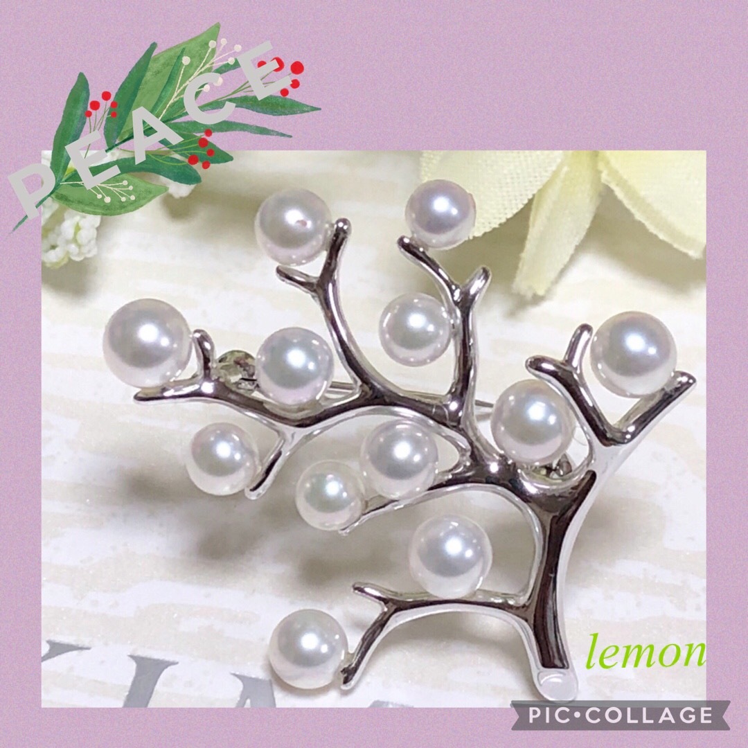 ミキモトブローチ💐 ロングセラーの現行品✨kofuku no ki🌿ブローチ ミキモトブローチ💐 ロングセラーの現行品✨kofuku no ki🌿ブローチ