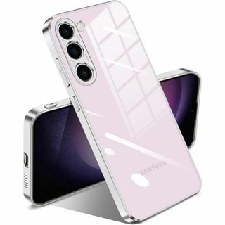 Galaxy S23 Plus ケース クリア 耐衝撃 透明 シルバー(Androidケース)