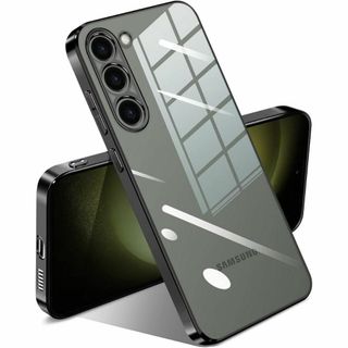 Galaxy S23 Plus ケース クリア 耐衝撃 透明 ブラック(Androidケース)