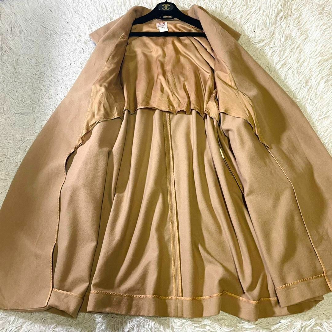 LOEWE - 【カシミヤ混】ロエベ ロングコート キャメル 女優襟 LOEWE - 【カシミヤ混】ロエベ ロングコート キャメル 女優襟