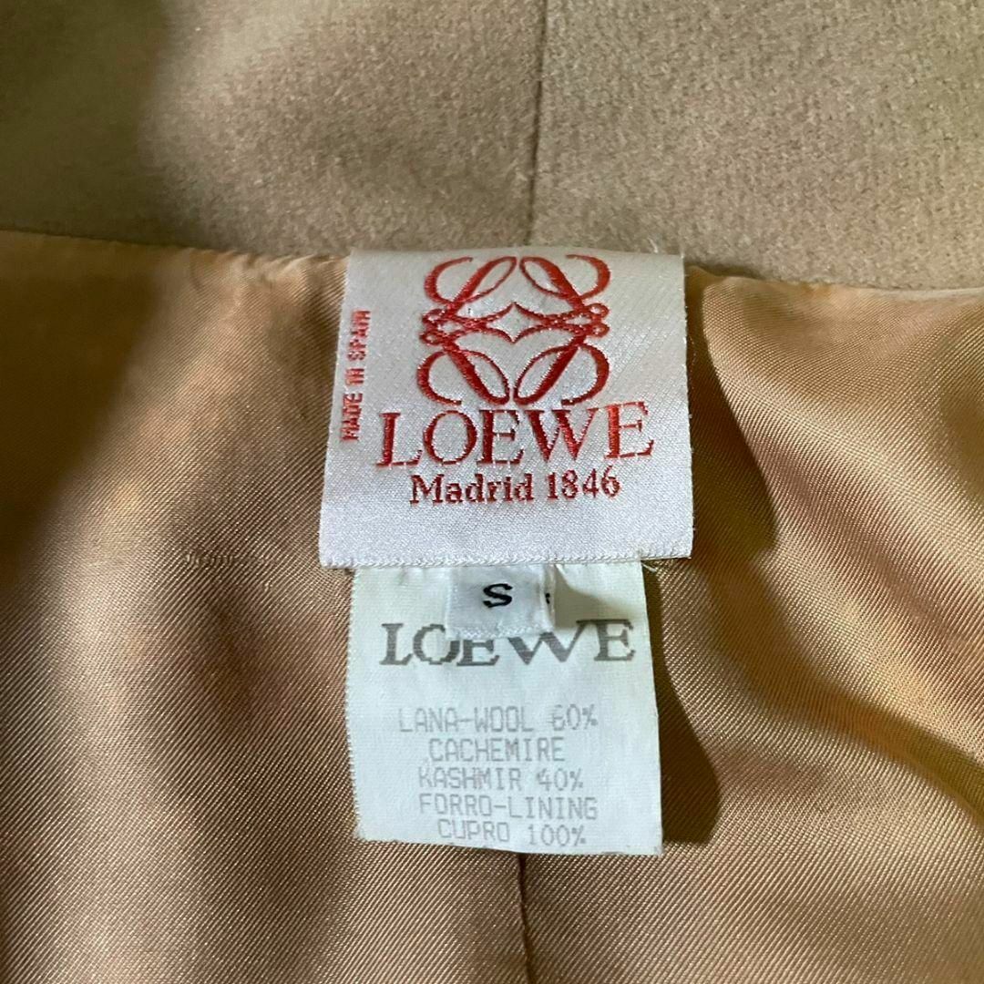 LOEWE - 【カシミヤ混】ロエベ ロングコート キャメル 女優襟 LOEWE - 【カシミヤ混】ロエベ ロングコート キャメル 女優襟